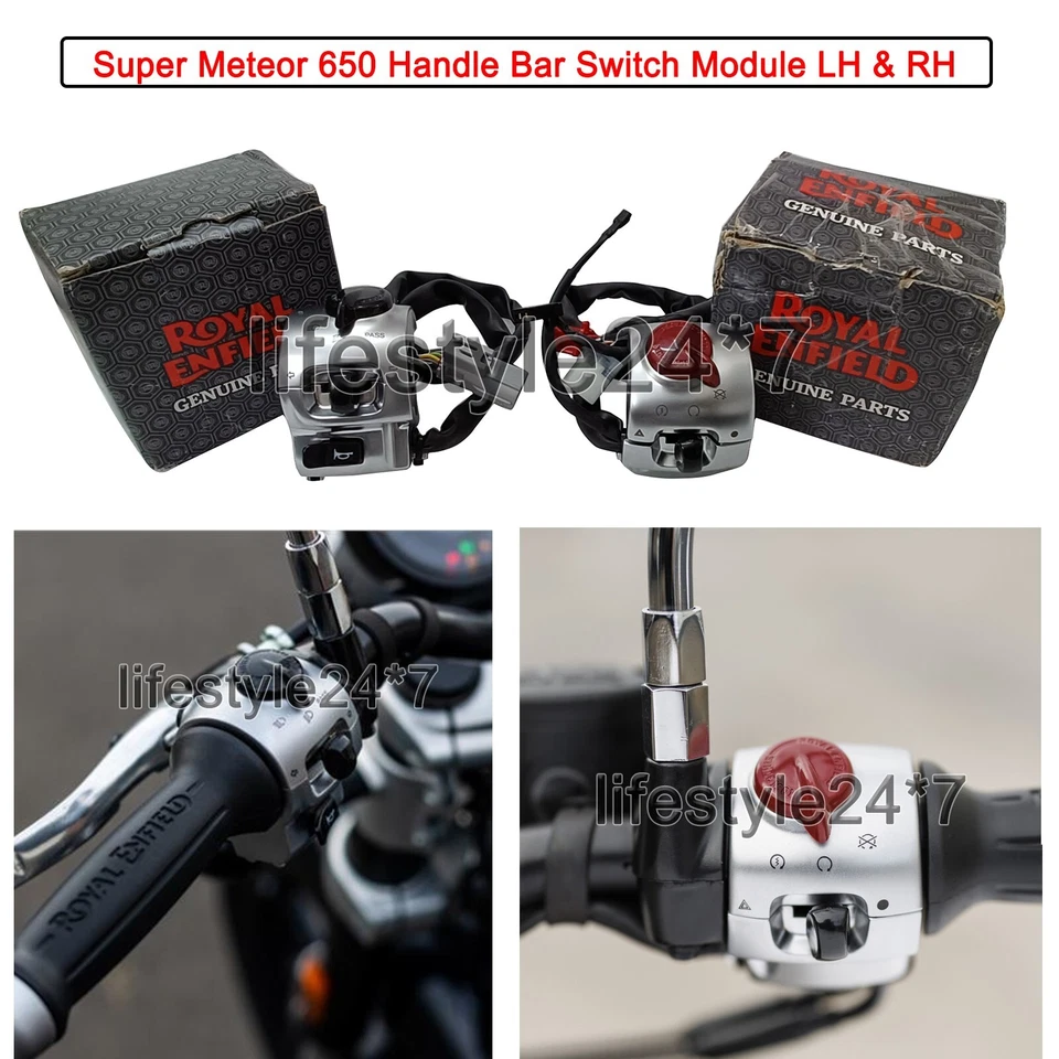 Genuine Royal Enfield "LH & RH Handle Bar Switch Module" For Super Meteor 650 Foto 1 de 4