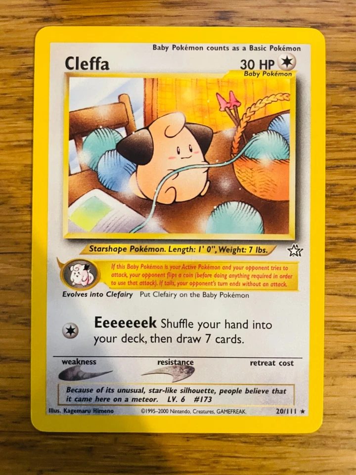 Cleffa (20/111) Rare Neo Genesis Set Pokemon Card! FAST & FREE P&P! - Image 1 of 1