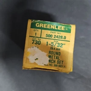 New Greenlee Shaped Radio Chassis Punch w Original Box No 730 D 1-5/32 - Picture 1 of 2
