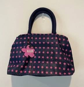 Neu, Esbag Collection Vinyl Handtasche. Blau mit rosa Sternen. - Bild 1 von 7