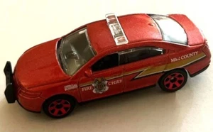 LOSE MATCHBOX EXCLUSIVE FORD INTERCEPTOR FIRE CHIEF METALFLAKE ROT 1:70 - Bild 1 von 3