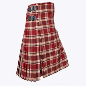 County Tyron Tartan Kilt Herren Tartan Handarbeit Kilt 8 Yard - Bild 1 von 3