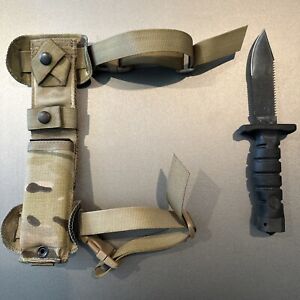Ontario ASEK Knife 5" Steel Blade Rubber Handle USA