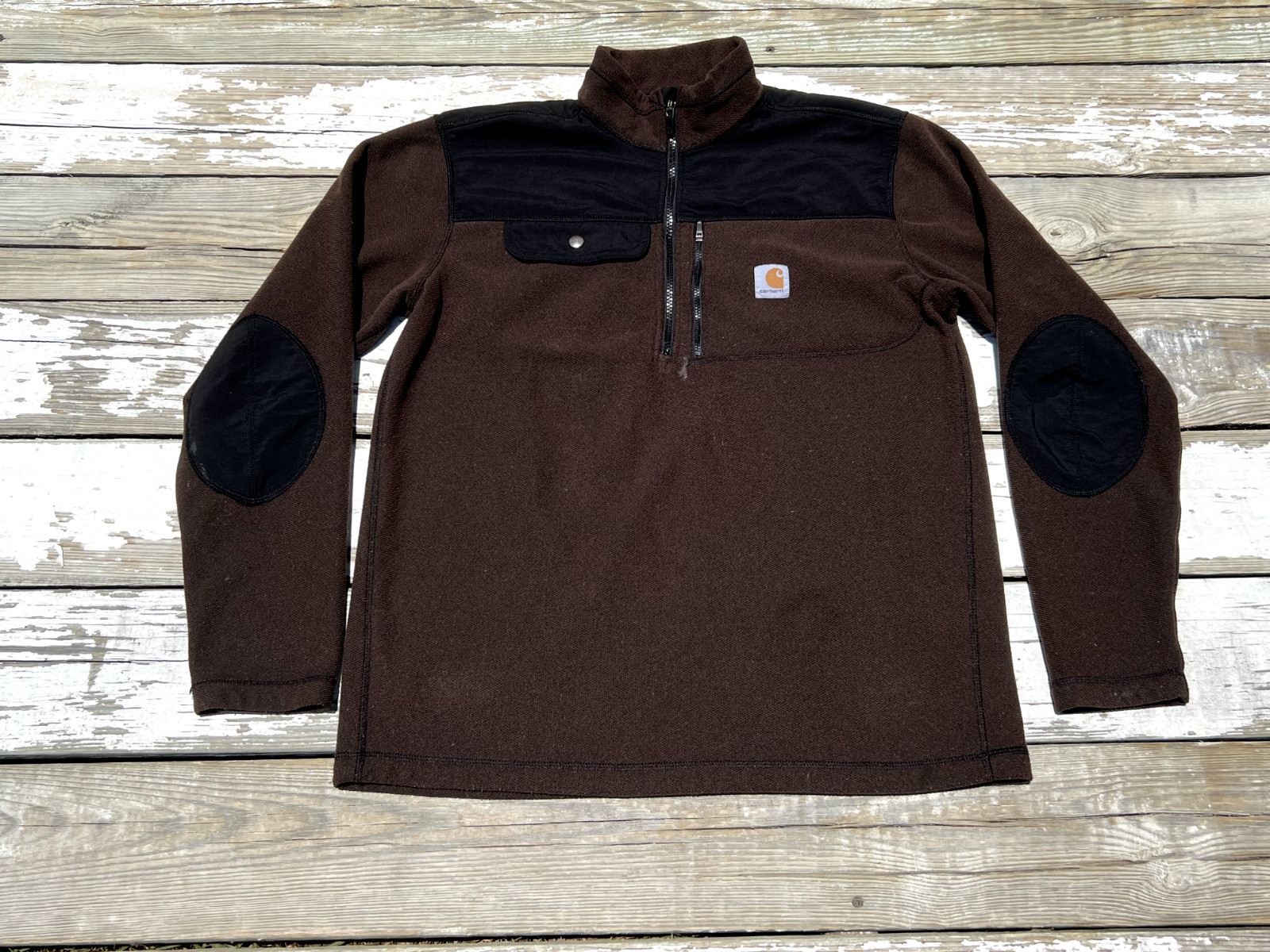 Half Zip Fleece Pullover Sweater Medium 