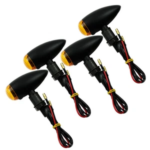 4pcs 10mm Moto Mat Bullet Clignotant Indicateur Pour Harley Sportster 883 1200 - Picture 1 of 9