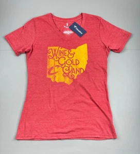 Cleveland Cavaliers V-Neck Short Sleeve Shirt Womens XL NEW Fanatics Red - Picture 1 of 11