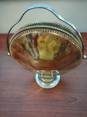 Servidor plegable con carcasa festoneada de placa plateada hecho en Inglaterra Foto 1 de 4