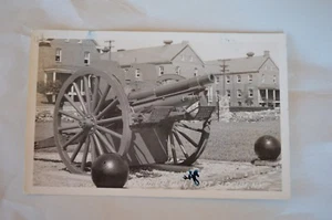 VTG 1940 Photo RPPC Posted Postcard Reveille Gun Fort Slocum NY 1c GW Stamp - Picture 1 of 8