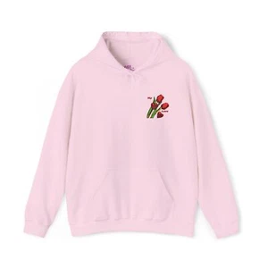 Embroidered Tulips My Love, Hoodie, Valentine's Day Gifts, Plus size, My Love - Picture 1 of 19
