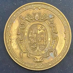SCHÖNE SEHR SELTENE PERUANISCHE BRONZEMEDAILLE, UNIVERSIDAD DE SAN MARCOS 75mm 1981 g - Bild 1 von 3