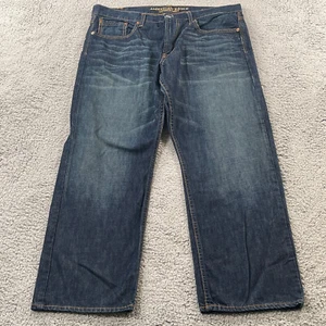 American Eagle Jeans Herren 36x30 Blau Relaxed Straight Denim Schnurrhaare - Bild 1 von 13