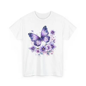 Vintage Butterfly Graphic Tee for Women Cute Aesthetic Oversized Boho Shirt - Picture 1 of 85