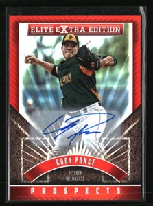 Cody Ponce 2015 Panini Elite Extra Edition #56 Auto   Baseball Card