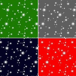 Polycotton Fabric Christmas Shining Bright Stars Festive Xmas - Picture 1 of 5