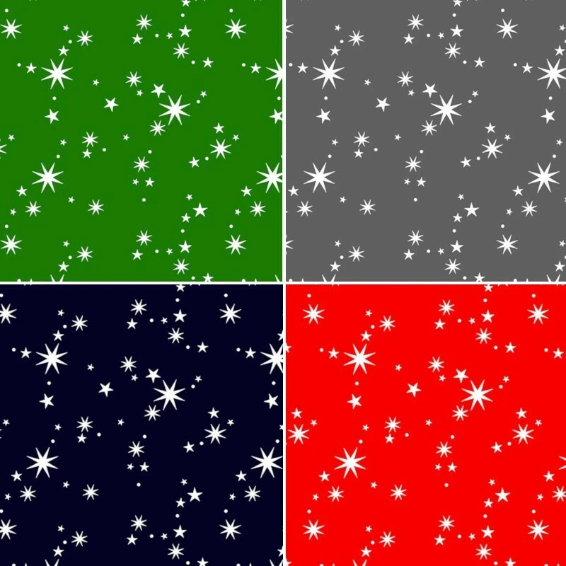 Tela de polialgodón Navidad Brillantes Estrellas Brillantes Navidad festiva Foto 1 de 1