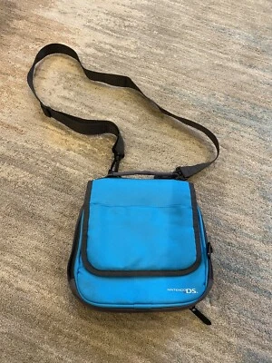 Nintendo DS Aqua Blue Travel Case Pouch Carrying Bag Storage  - Image 1 of 4
