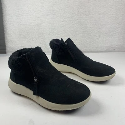 Botas de tornozelo Easy Spirit femininas Elin 3 couro sintético zíper duplo 7,5 sapatos 7749 - Imagem 1 de 4