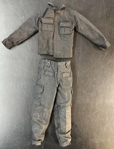 1/6 Scale Black Shirt Tactical Pants Coat Outfit Set For 12" Male Men's Figure - Picture 1 of 6