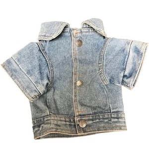 Build A Bear Woolrich Denim Jean Jacket Wool Rich Build-a-Bear Good Condition P4 - Picture 1 of 7