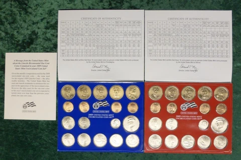 2009 United States Uncirculated 1 MINT SEALED BOX Set, P & D, 36 Coins Total Cover