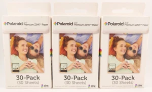 Polaroid Zink Photo Papers - 5 x 7.6cm / 2x3" - NEW - 3x 30 Pack (90 Total) - Picture 1 of 1