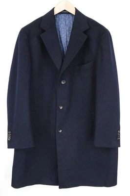 SUITSUPPLY Vicenza Men's Overcoat UK48R Navy Wool One Button Front Notch Lapel * - Image 1 of 4