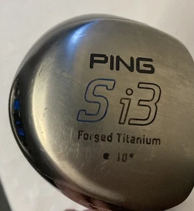 PING SI3 10* DEGREE FORGED TITANIUM DRIVER BLUE/BLACK SHAFT REG FLEX Head Cover - Picture 1 of 8