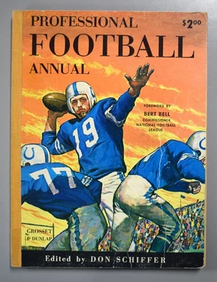 Libro de medios de fútbol americano profesional 1959 programa oficial de anuario NFL Foto 1 de 2