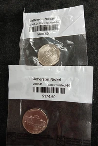2003 P & D Mint Jefferson Nickel seal in package     TP-10553 - Picture 1 of 3