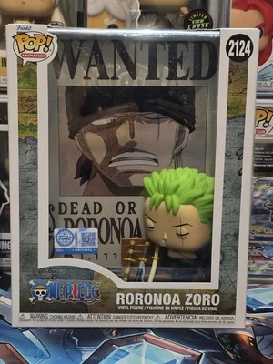 Funko POP One Piece Roronoa Zoro 2124 Wanted Cover Special Edition - Immagine 1 di 4