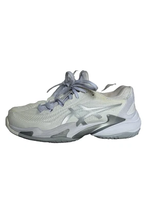 Zapatillas de tenis para mujer Asics Court FF 3 blancas/plateadas puras - talla 6,5 EE. UU. Foto 1 de 4