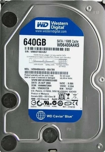 WD 640 GB 3.5″ SATA Desktop Hard Drive – Tested – Used 3 Months – Works Perfectl - Picture 1 of 1