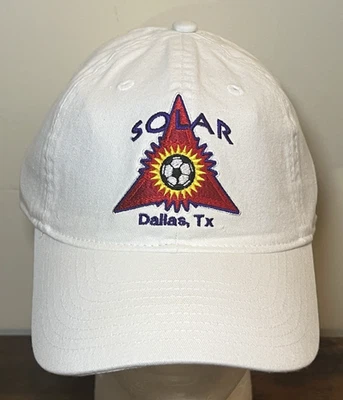 Adidas Solar Fútbol Club Dallas Texas Blanco Correa Ajustable Sombrero Papá Sombrero Foto 1 de 4