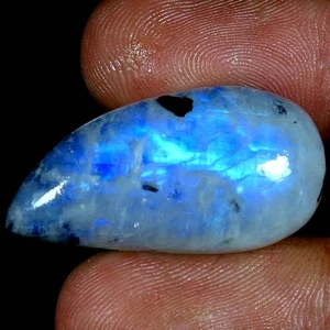 Piedra lunar arco iris 100 % natural turmalina negra pera piedra preciosa 39,10 quilates 16 x 31 x 09 mm - Imagen 1 de 3