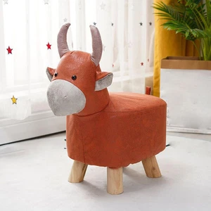 Footrest Ottoman Cute Animal Footstool for Bedroom, Guest Room, Playroom - Picture 1 of 43