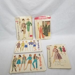 Lot of 5 Vintage Simplicity Women's Designer  Sewing Patterns Sz 8- 18 - Picture 1 of 7