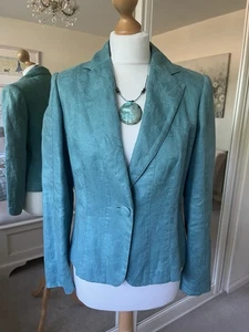 Per Una Jade Green Linen Jacket - Picture 1 of 6