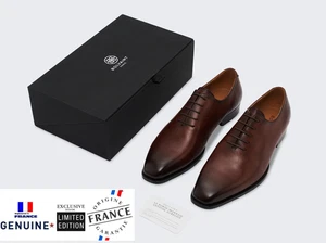 1.450 $ Bolvaint Tarragona Leder Schuhe Oxford Walnut UK 10 EU43 MADE IN FRANCE - Bild 1 von 24