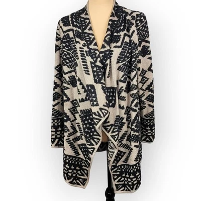 Cárdigan Lucky Brand Azteca Frente Cascada Abierta Pequeño Boho Rústico Suroeste  Foto 1 de 4