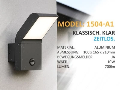 LED Außenleuchte Standleuchte Bewegungsmelder Wandleuchte Außenlampe Wegeleuchte - Bild 1 von 4