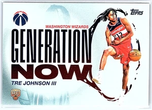 2025-26 Topps NBA Tre Johnson III Generation Now Base RC #GN-6 Wizards - Bild 1 von 10