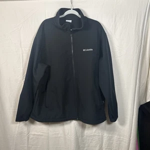 Columbia Men's Bowen Lake Softshell Fleece Lined Full Zip Black Jacket Size 2XL - Picture 1 of 7