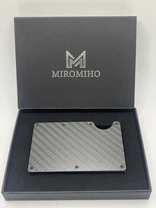 Miromiho Fibra de Carbono, Delgado, Cartera Clip para Dinero Portatarjetas de Crédito Bloque RFID Nuevo - Imagen 1 de 4
