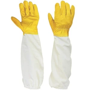 1 Paar Weiche, Gerade Daumen-Imkerhandschuhe in XXL-Größe, Gelb, Langlebig P7G2 - Bild 1 von 6