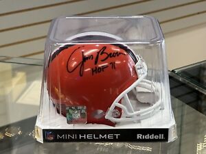 Jim Brown Signed Riddell Mini Helmet Cleveland Autograph HOF 71 w/COA