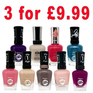 SALLY HANSEN NAIL POLISH / VARNISH GEL / PURE VEGAN / SALON MANICURE / THERAPY - Picture 1 of 78