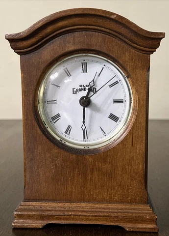 Old Grand Dad Wood Table Shelf Clock by Wisconsin Clock Co Cover