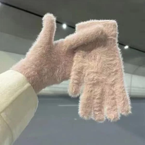 Women Ladies Extra Warm Winter Thick Thermal Woolen Knitted Stretch Wool Gloves/ - Picture 1 of 16