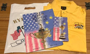 1995 RYDER CUP MATCHES Polo Shirt SM Program Book Spectator Guide Oak Hill Small - Picture 1 of 5