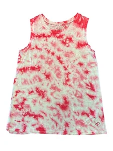 Justice Girl’s Sleeveless Shirt, Size 14, White/Pink Tie Die - Picture 1 of 4